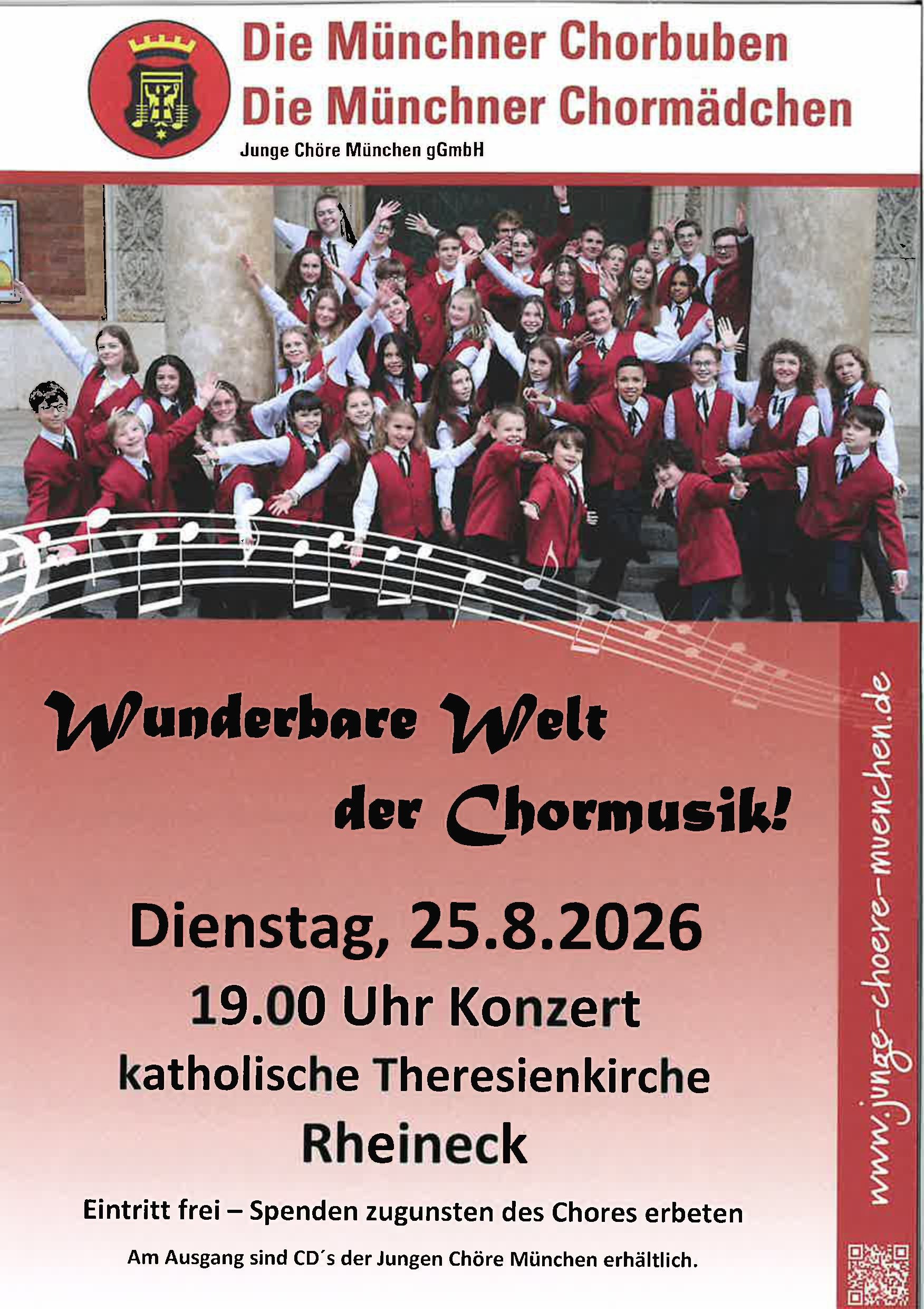 Konzert der Münchner Chormädchen und Chorbuben in der Theresienkirche